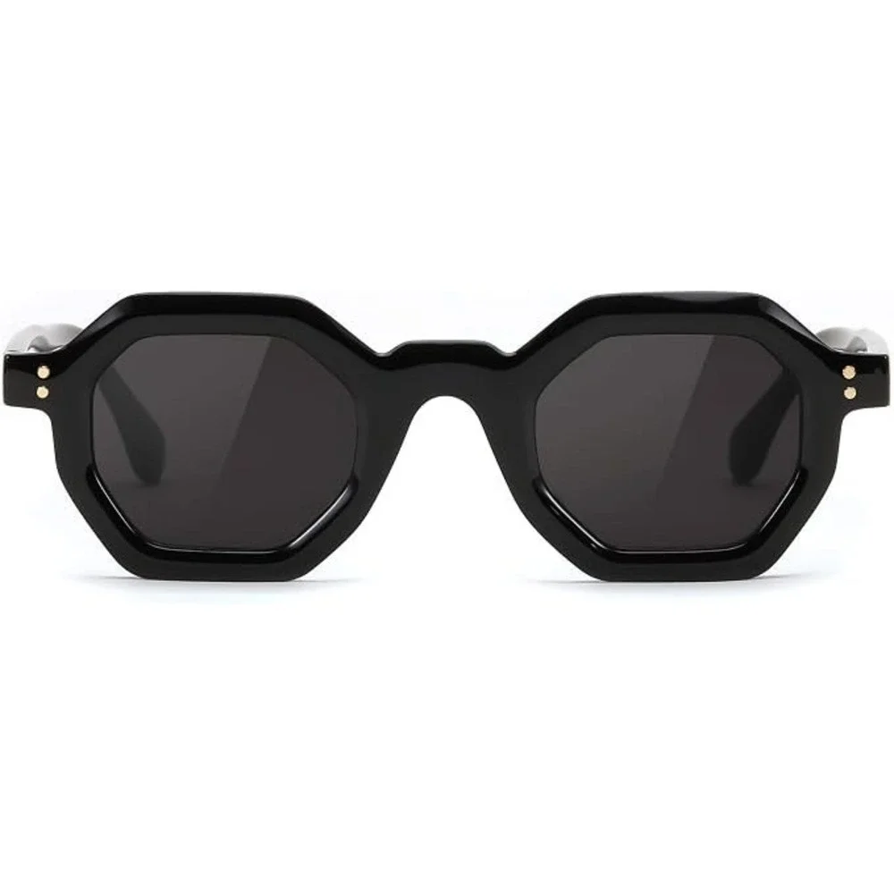 Classic Dark Black Lens Sunglasses Combine Statement‎ Look Luxury Men Trendy Rap